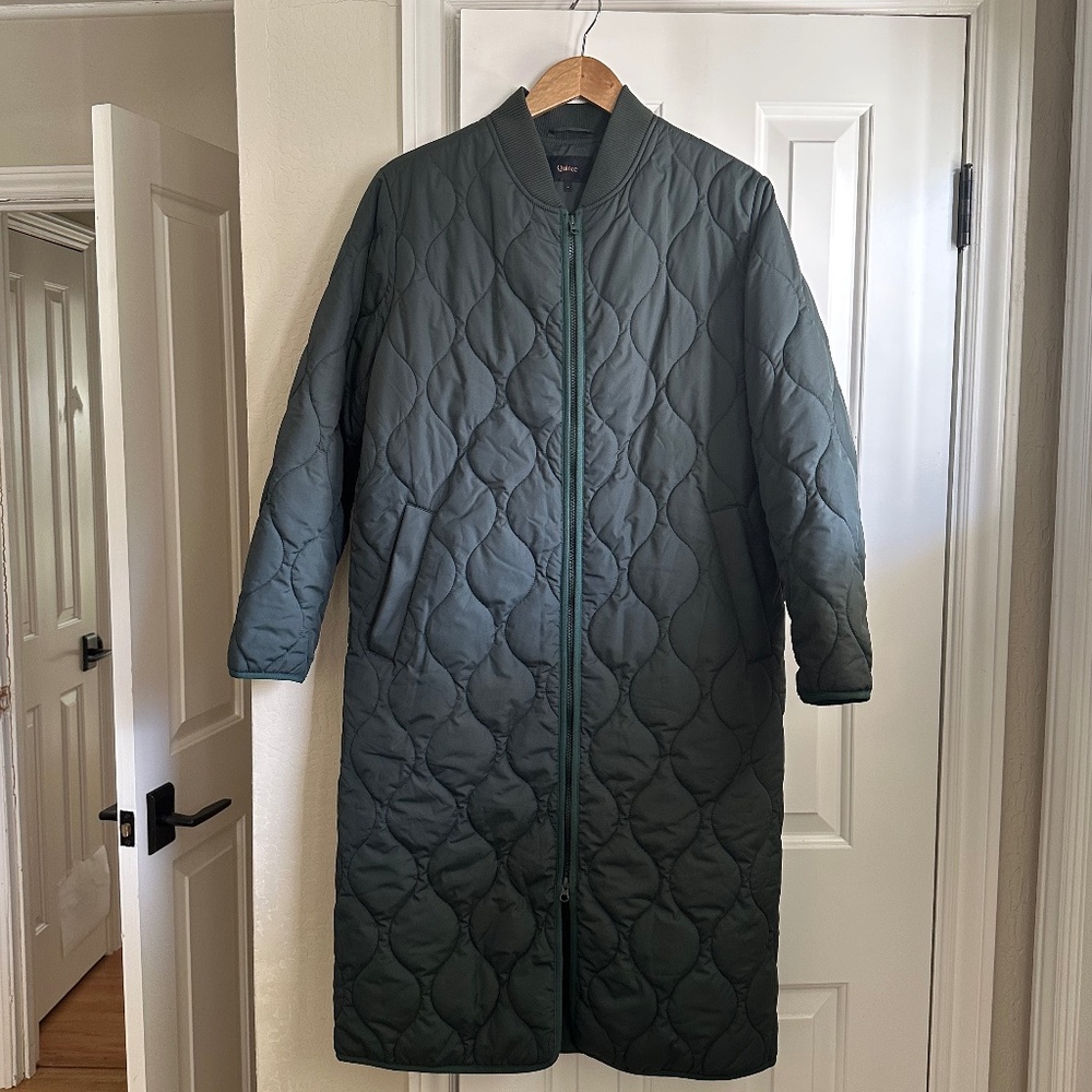 Quince Featherless Quilted Puffer Long Coat Large